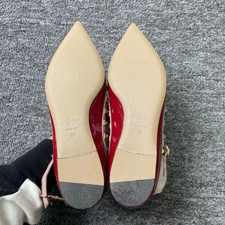 Valentino Valentino Red Patent Flat Shoes Size 37 Size US 7 / IT 37 - 4 Thumbnail
