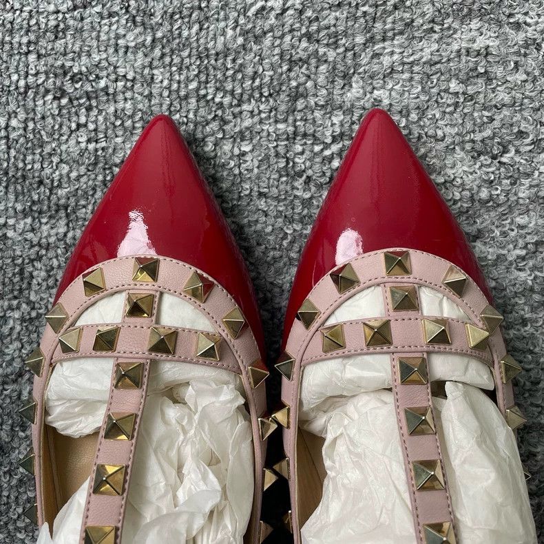 Valentino Valentino Red Patent Flat Shoes Size 37 Size US 7 / IT 37 - 3 Thumbnail