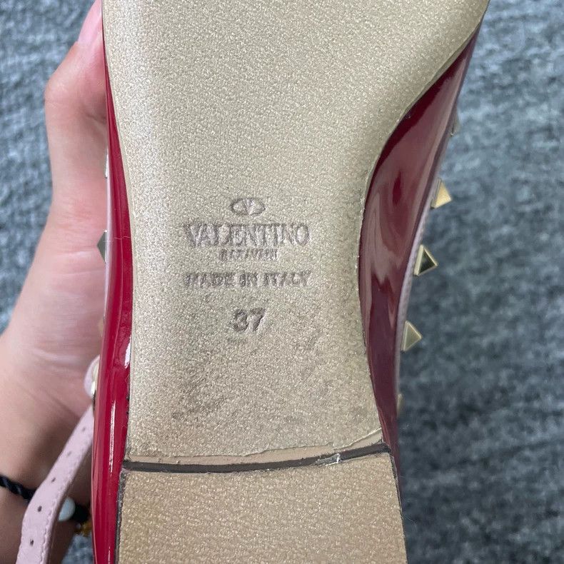 Valentino Valentino Red Patent Flat Shoes Size 37 Size US 7 / IT 37 - 5 Thumbnail