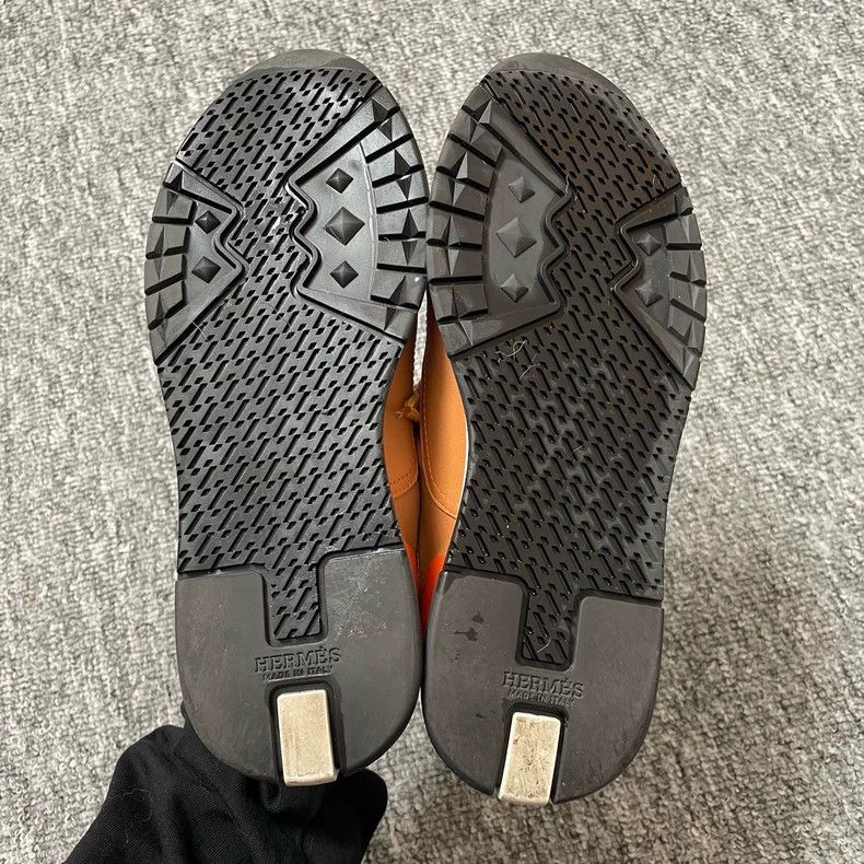 Hermes Hermes Brown Leather Sneakers Size 36.5 Size US 8 / IT 38 - 4 Thumbnail