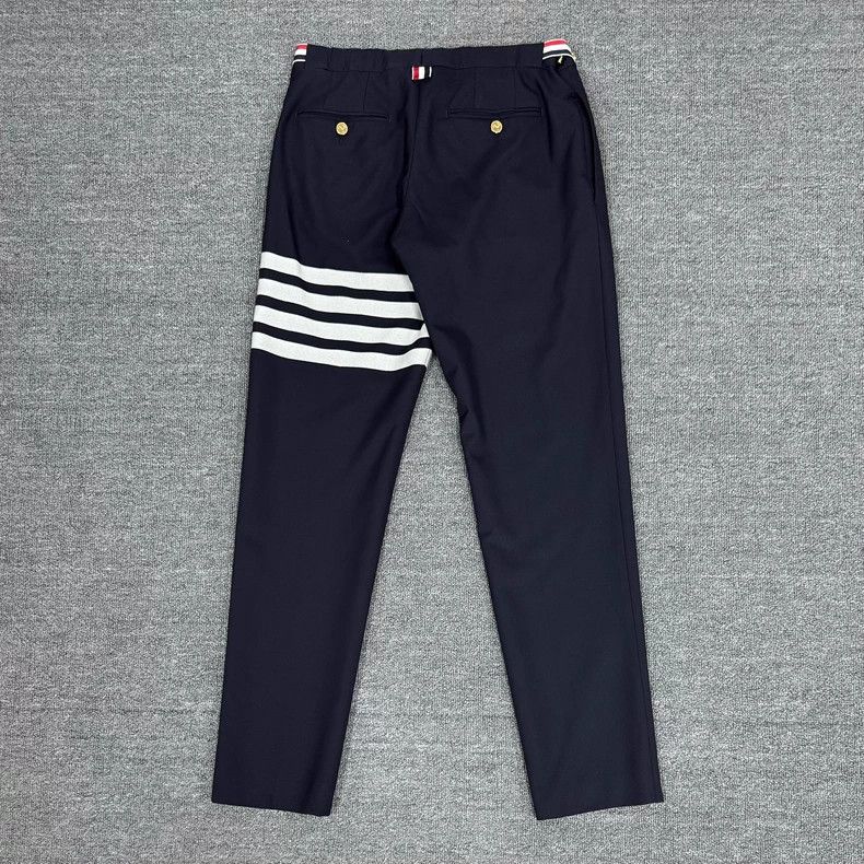 Thom Browne Thom Browne Navy Wool Trousers Size 0 Size US 26 / EU 42 - 2 Thumbnail