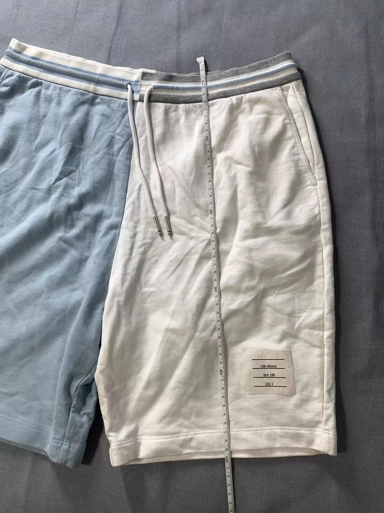 Thom Browne Thom Browne Blue and White Color-Block Shorts Size US 26 / EU 42 - 6 Thumbnail