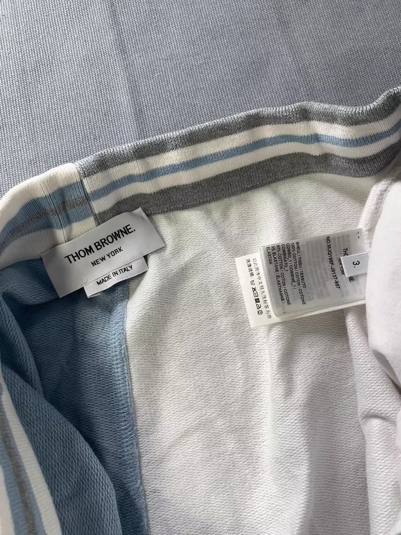 Thom Browne Thom Browne Blue and White Color-Block Shorts Size US 26 / EU 42 - 4 Thumbnail