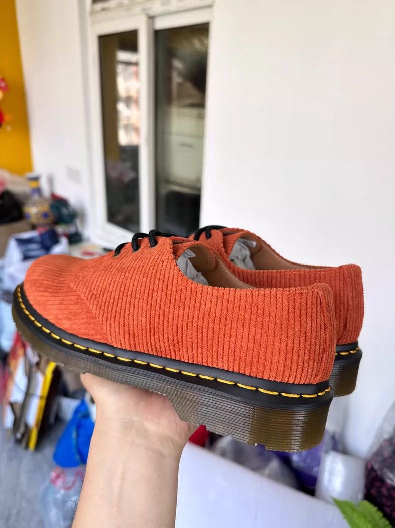 Dr. Martens Dr Martens Orange Low-Top Corduroy Shoes Size US 10 / EU 43 - 2 Thumbnail