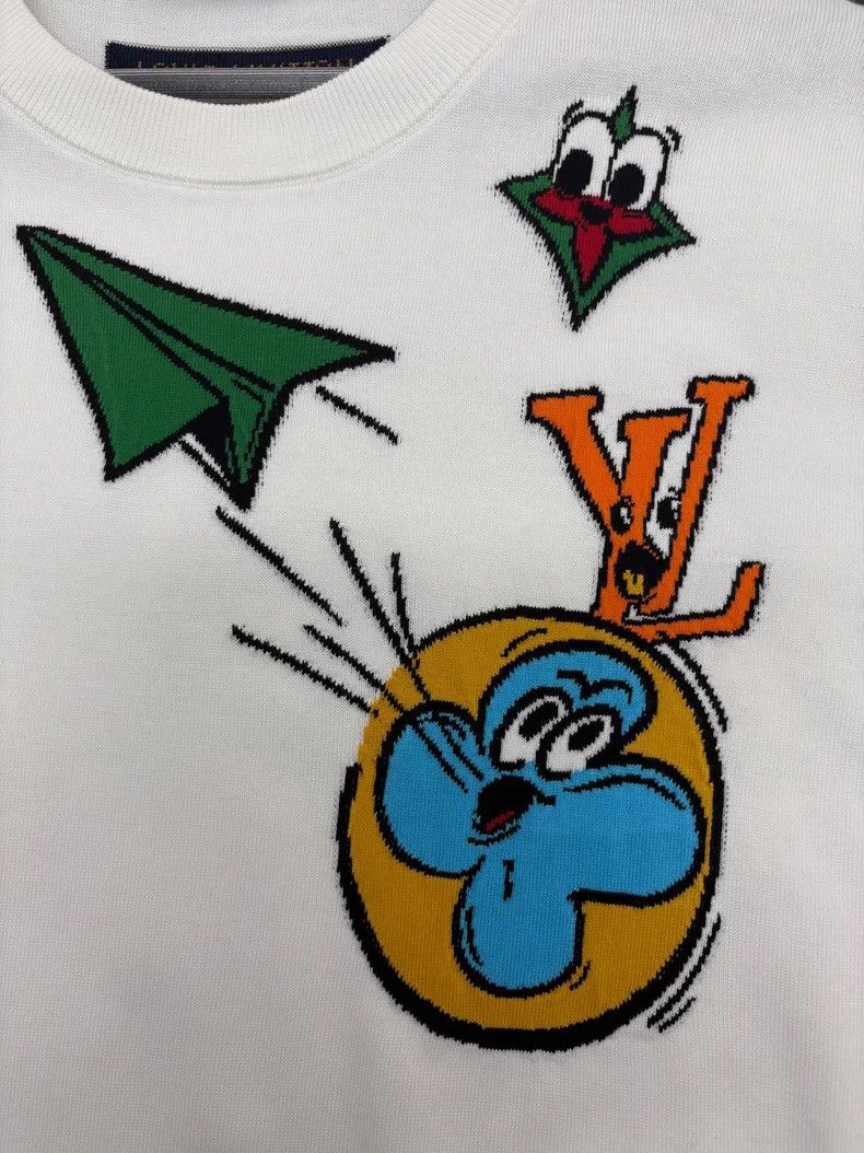 Louis Vuitton Louis Vuitton Paper Plane Short Sleeve Knit Size US M / EU 48-50 / 2 - 3 Thumbnail