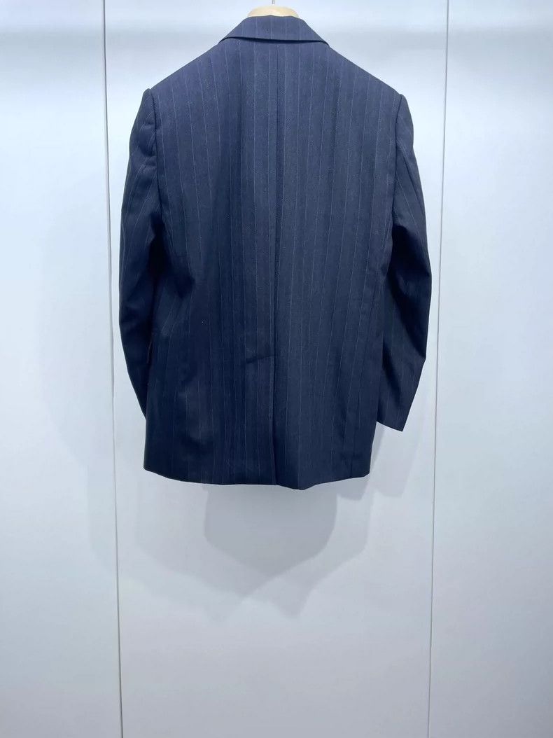 Miu Miu Miu Miu Striped Logo Blazer Jacket Size M / US 6-8 / IT 42-44 - 2 Thumbnail