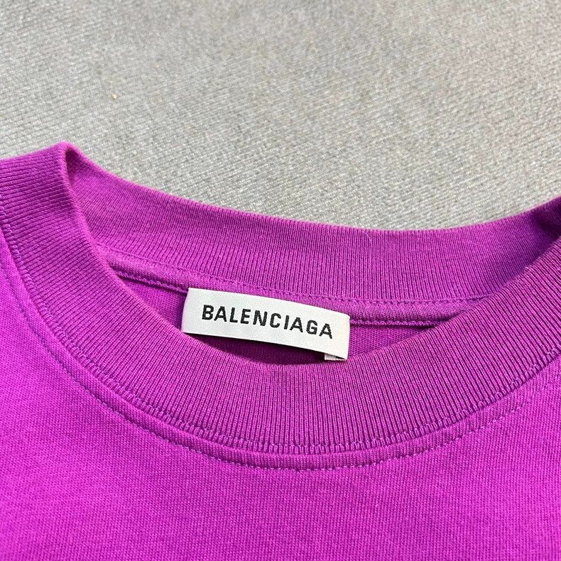 Balenciaga Balenciaga Oversized Purple Star Embroidered T-shirt Size US M / EU 48-50 / 2 - 4 Thumbnail