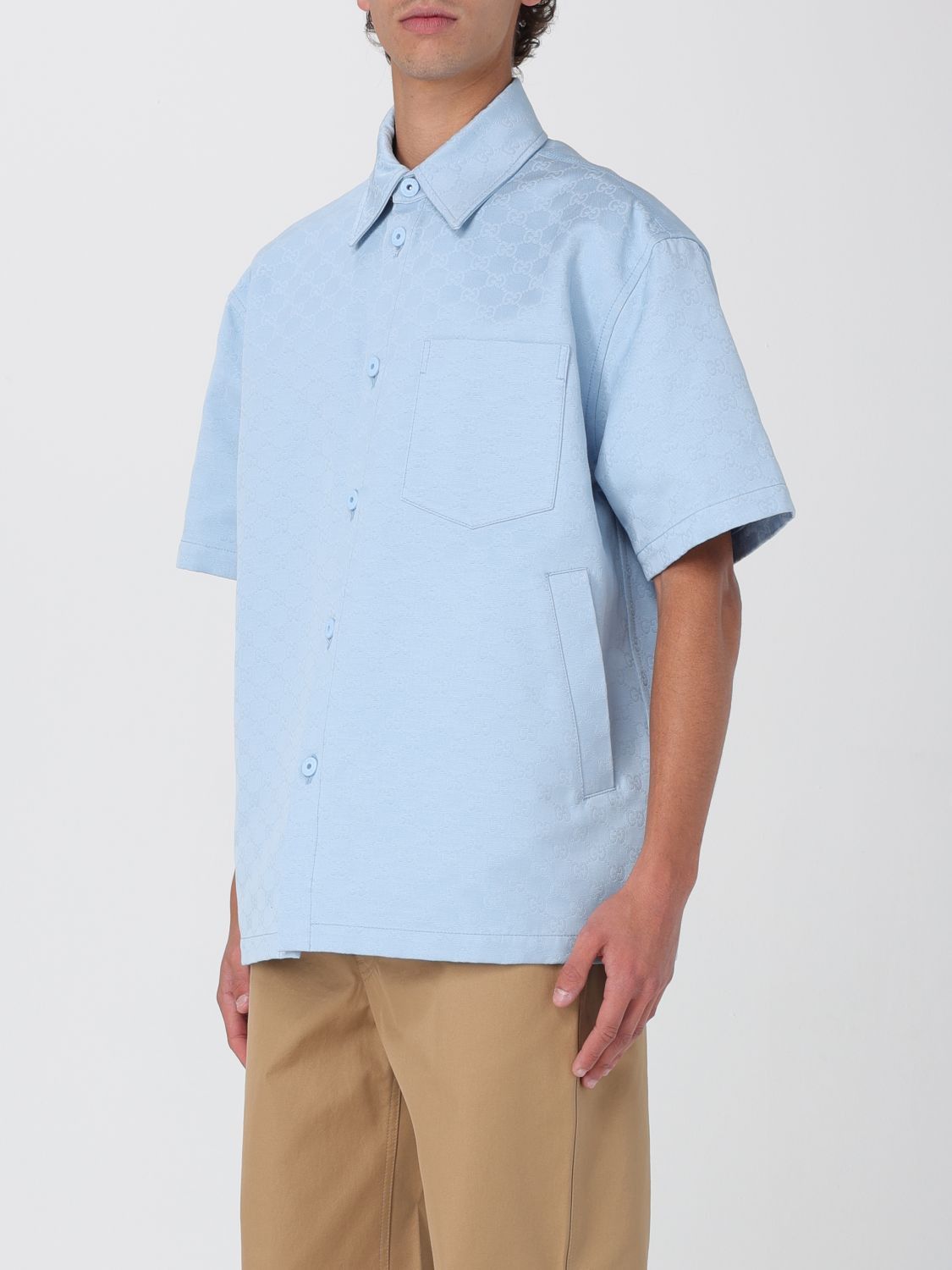 Gucci Gucci Shirt Men Sky Blue Size US M / EU 48-50 / 2 - 4 Thumbnail
