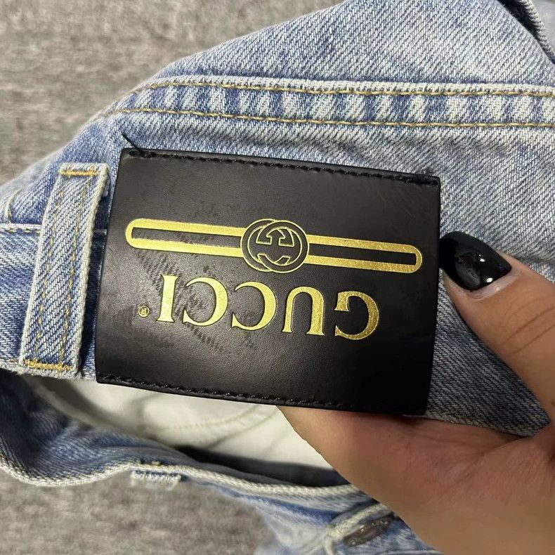 Gucci Gucci Light Blue Machine Cat Embroidery Jeans Size US 26 / EU 42 - 4 Thumbnail