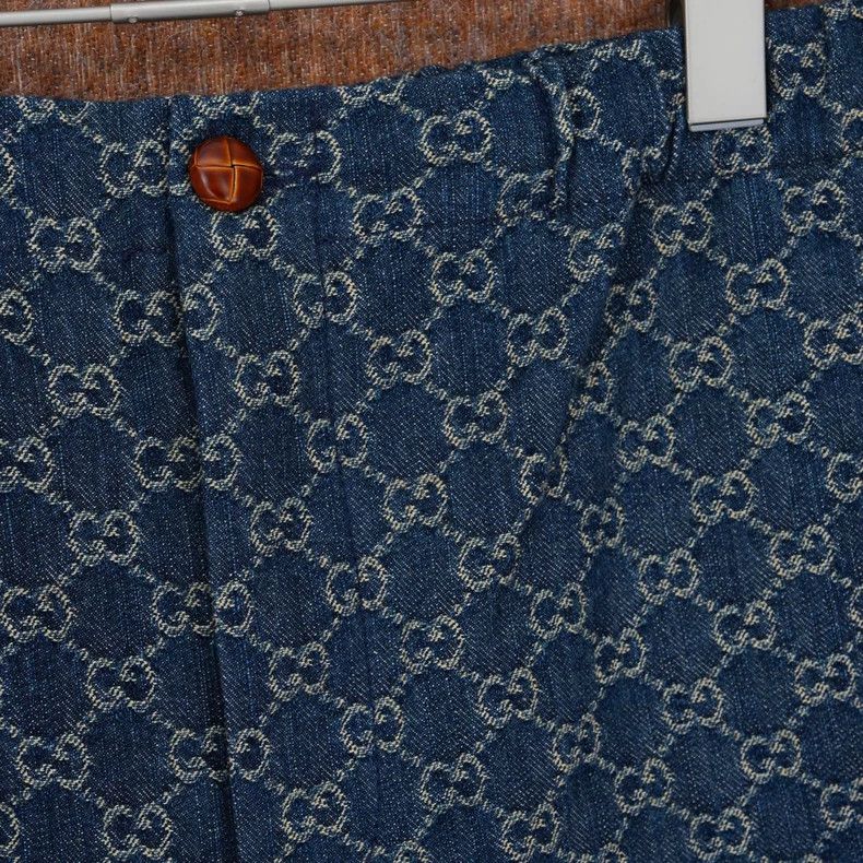Gucci GUCCI Print Denim Shorts Size 50 Size US 44 / EU 60 - 3 Thumbnail