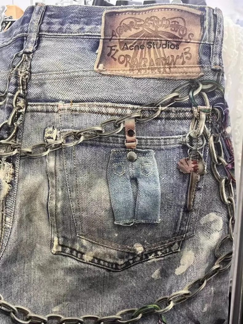 Acne Studios Acne Studios Baggy Print Denim Pants-yf Size US 44 / EU 60 - 3 Thumbnail