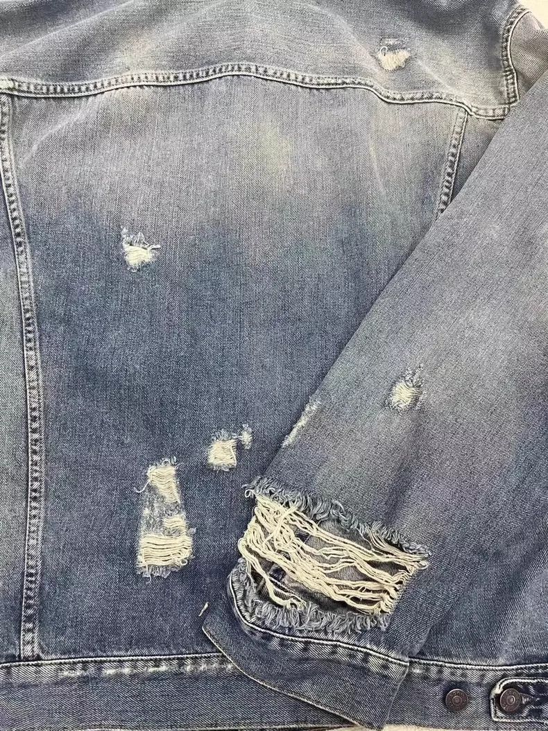 Acne Studios Acne Studios Distressed Denim Jacket SS23-yf Size US S / EU 44-46 / 1 - 3 Thumbnail