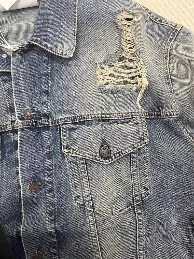 Acne Studios Acne Studios Distressed Denim Jacket SS23-yf Size US S / EU 44-46 / 1 - 4 Thumbnail