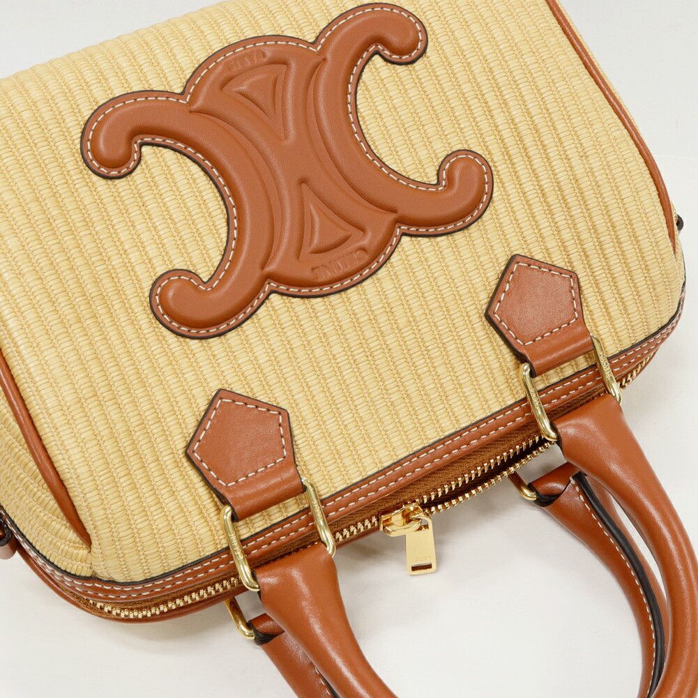 Celine Celine Celine Triomphe Cuir 2way bag Natural Material Shoulder Bag 113772FNE.02NT Size ONE SIZE - 6 Thumbnail