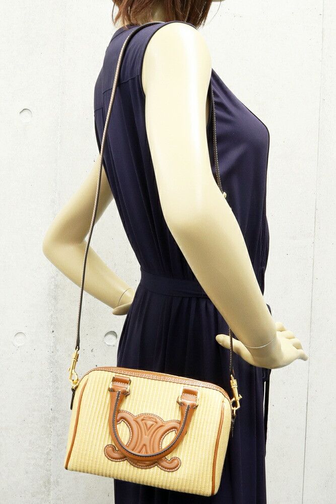 Celine Celine Celine Triomphe Cuir 2way bag Natural Material Shoulder Bag 113772FNE.02NT Size ONE SIZE - 2 Thumbnail