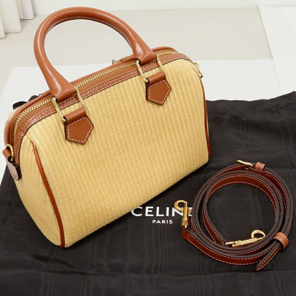 Celine Celine Celine Triomphe Cuir 2way bag Natural Material Shoulder Bag 113772FNE.02NT Size ONE SIZE - 3 Thumbnail