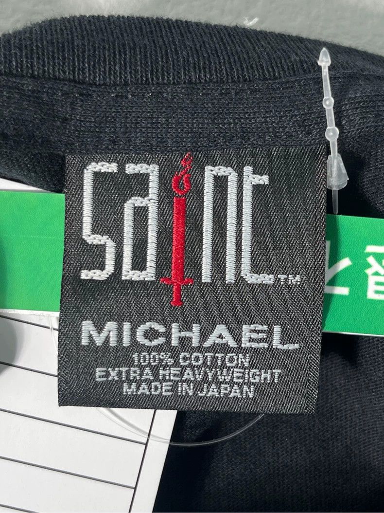 Saint Michael Saint Michael Black Graphic Short Sleeve Shirt- DMC Size US L / EU 52-54 / 3 - 3 Thumbnail