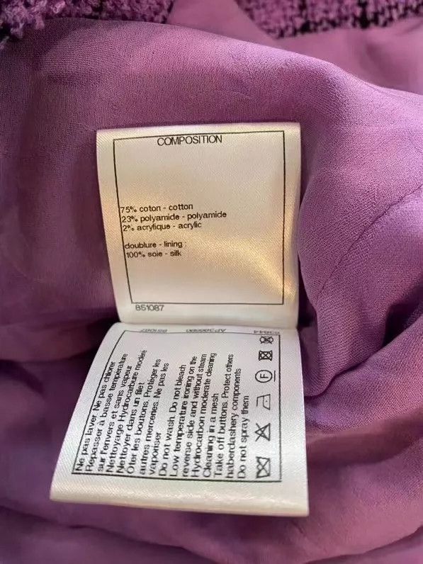 Chanel Purple Checkered Chanel Limited Edition Jacket- DMC Size US M / EU 48-50 / 2 - 6 Thumbnail