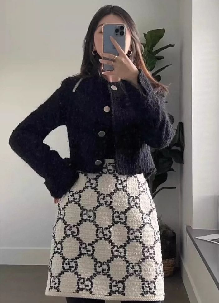 Gucci Gucci Colorful Logo Cotton Woven Skirt- DMC Size 22" - 9 Thumbnail