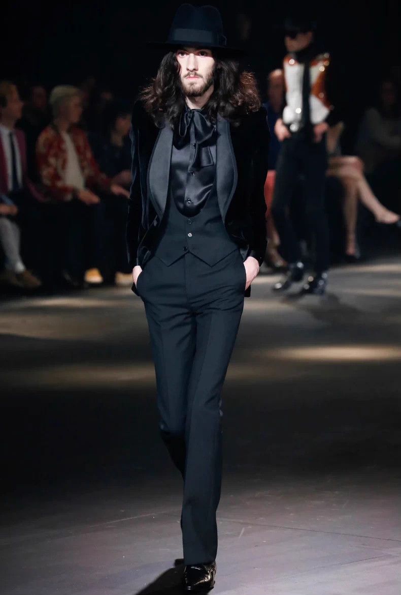 Yves Saint Laurent Saint Laurent Black Wool Flared Trousers- DMC Size US 31 - 8 Thumbnail
