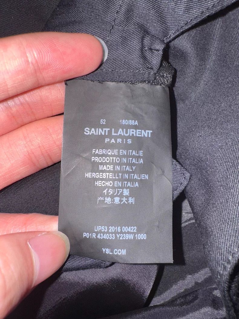 Yves Saint Laurent Saint Laurent Black Wool Flared Trousers- DMC Size US 31 - 7 Thumbnail