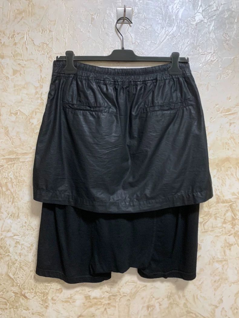 Rick Owens Rick Owens Leather Shorts with Layered Design- DMC Size US 34 / EU 50 - 2 Thumbnail