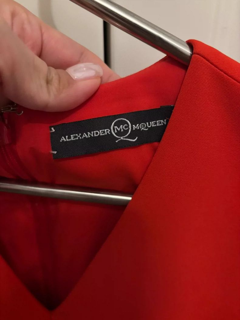 Alexander McQueen Stunning Red Dress by Alexander McQueen- DMC Size 28" / US 6 / IT 42 - 2 Thumbnail