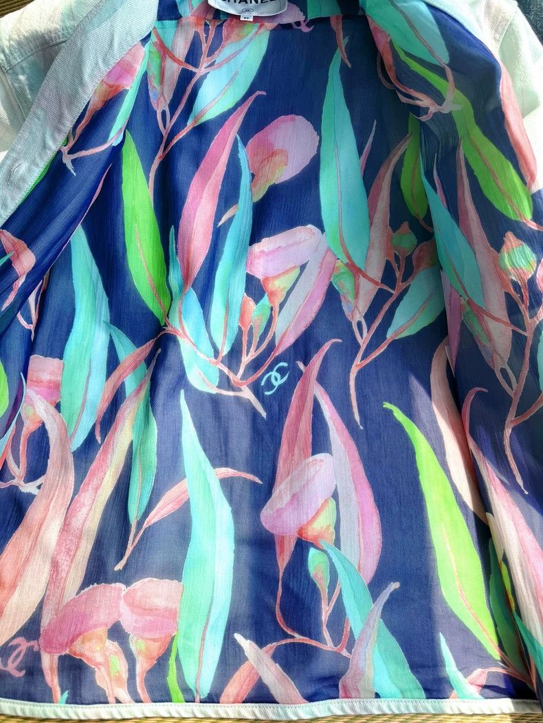 Chanel Chanel Tie-Dye Denim Jacket with Silk Lining- DMC Size US M / EU 48-50 / 2 - 4 Thumbnail