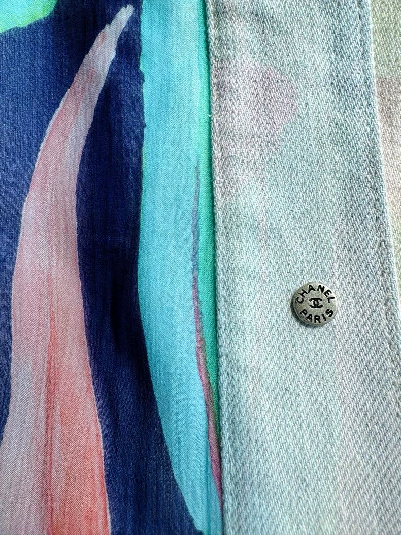 Chanel Chanel Tie-Dye Denim Jacket with Silk Lining- DMC Size US M / EU 48-50 / 2 - 6 Thumbnail