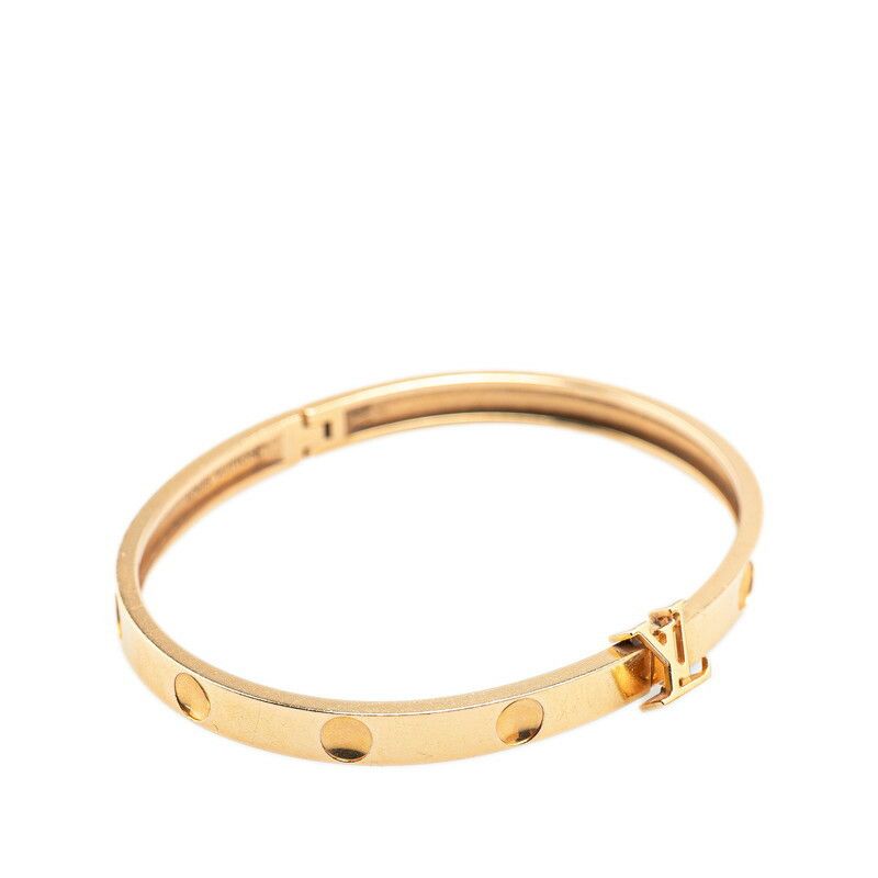 Louis Vuitton Louis Vuitton Louis Vuitton Empreinte LV Au750 Bracelet Size 16 Metal Bangle Q95635 Size ONE SIZE - 4 Thumbnail