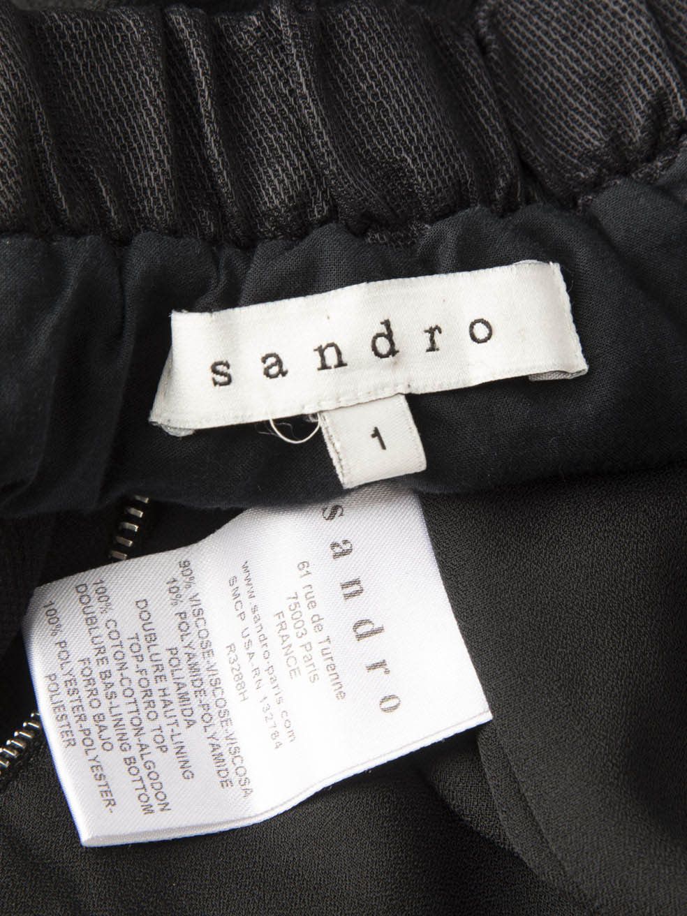 Sandro Black Strapless Mini Peplum Dress Size S / US 4 / IT 40 - 5 Thumbnail