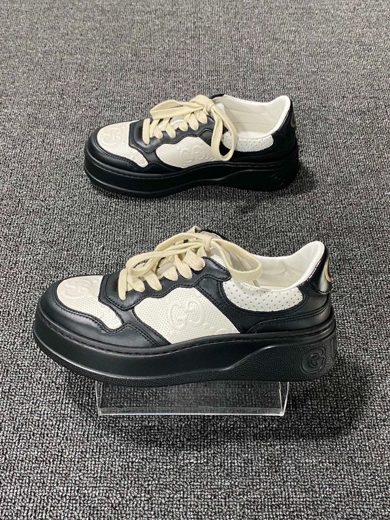 Gucci Black and White Printed Sneakers by Gucci Size US 8 / IT 38 - 2 Thumbnail