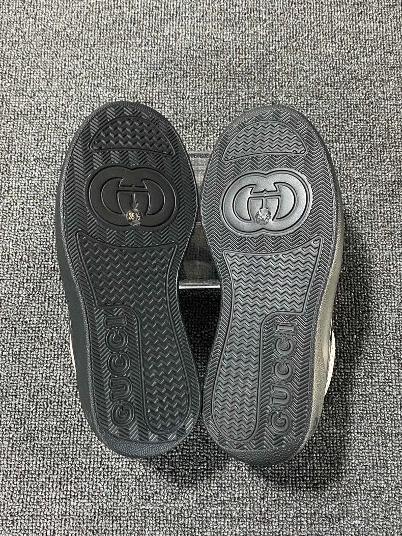 Gucci Black and White Printed Sneakers by Gucci Size US 8 / IT 38 - 6 Thumbnail