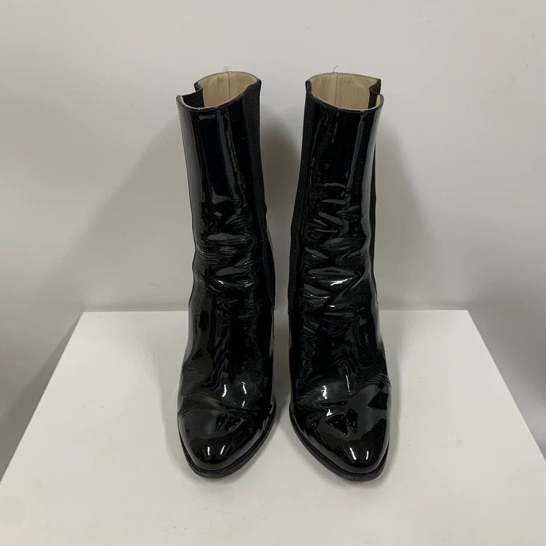 Chanel Chanel Patent Leather Short Boots Size 35.5 Size US 5 / IT 35 - 3 Thumbnail