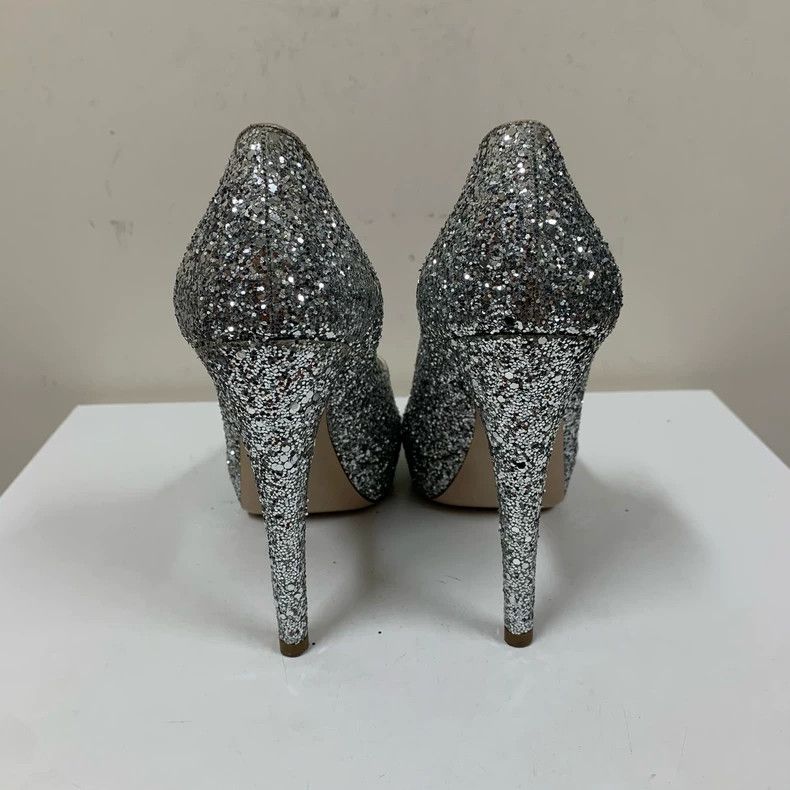 Miu Miu Miu Miu Silver Glitter High Heels Size 38 Size US 8 / IT 38 - 6 Thumbnail