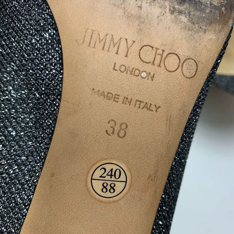 Jimmy Choo Silver Jimmy Choo Glitter High Heels Size 38 Size US 8 / IT 38 - 8 Thumbnail