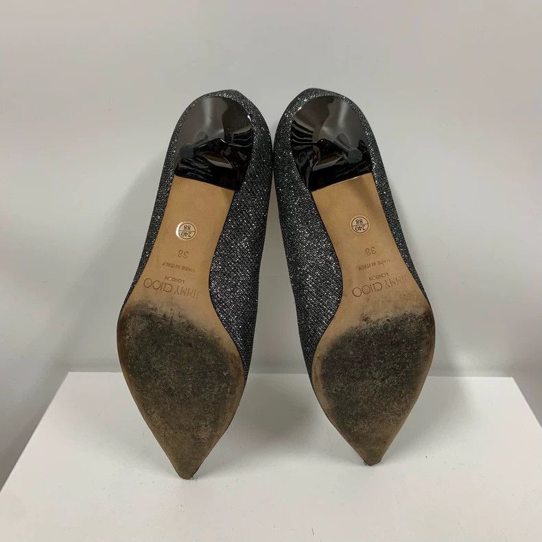 Jimmy Choo Silver Jimmy Choo Glitter High Heels Size 38 Size US 8 / IT 38 - 7 Thumbnail
