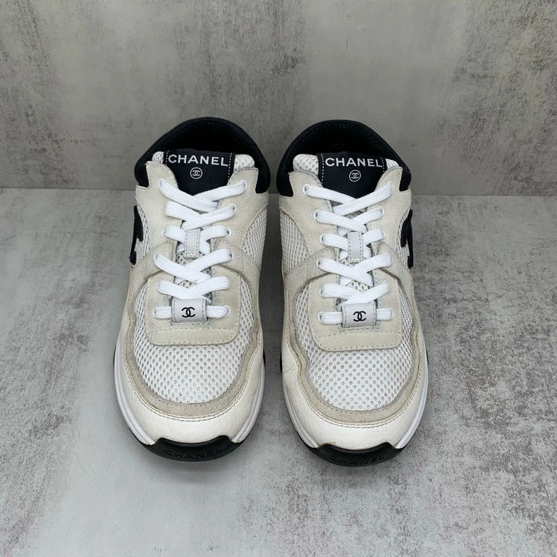 Chanel Chanel Black and White Panda Sneakers Size 37 Size US 8 / IT 38 - 4 Thumbnail