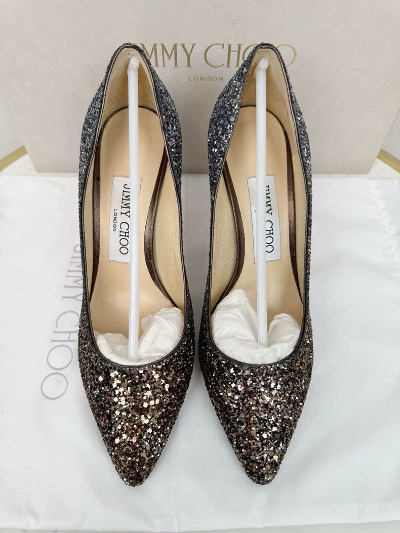Jimmy Choo Jimmy Choo Sequin High Heels Size 35.5 Size US 6 / IT 36 - 2 Thumbnail
