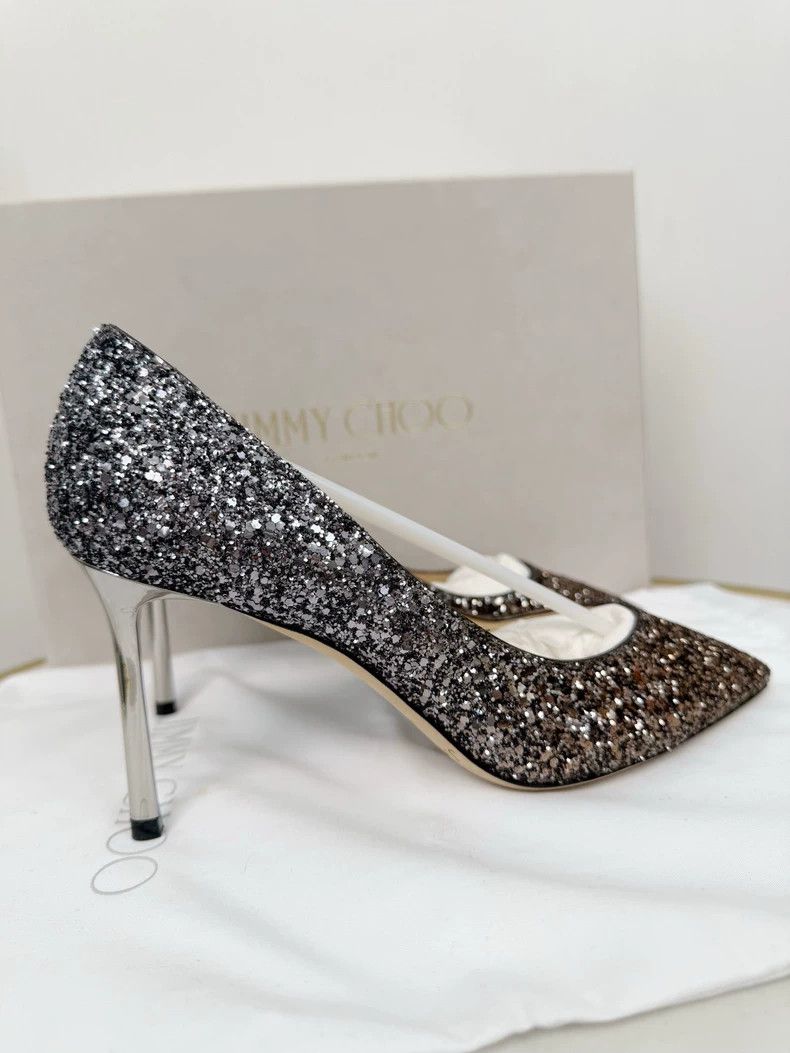 Jimmy Choo Jimmy Choo Sequin High Heels Size 35.5 Size US 6 / IT 36 - 3 Thumbnail