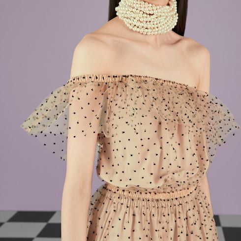 Gucci Gucci Polka Dot Sleeveless Tulle Dress SIZE 40 Size ONE SIZE - 2 Thumbnail