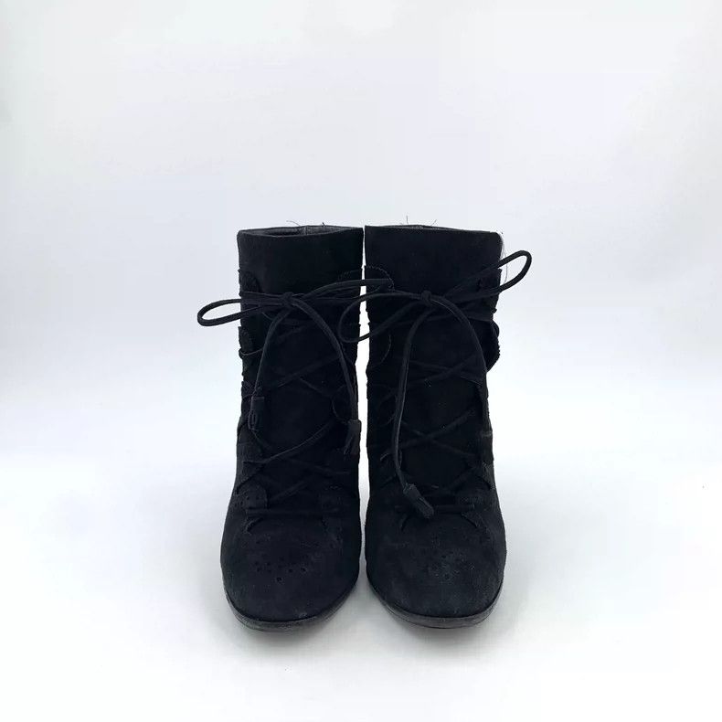Hermes Hermes Black Lace-Up High Heel Booties Size US 8 / IT 38 - 3 Thumbnail