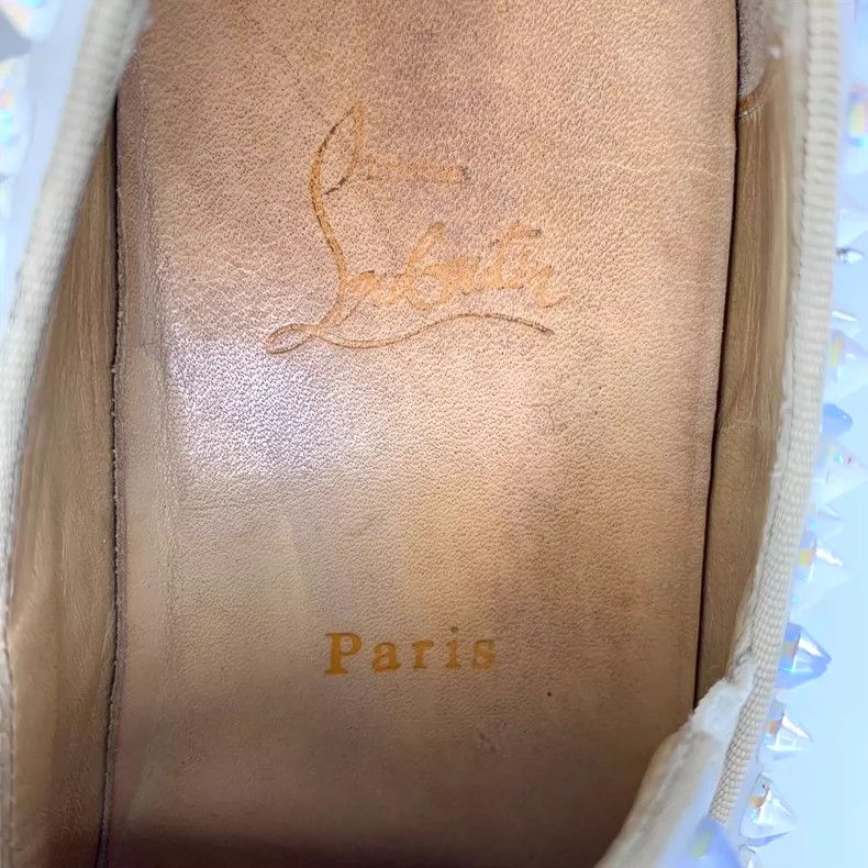 Christian Louboutin Christian Louboutin White Studded Slip-On Sneakers Size US 8 / IT 38 - 7 Thumbnail