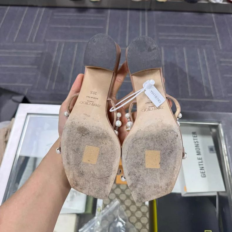 Jimmy Choo Jimmy Choo Pearl Heeled Sandals Size 36.5 Size US 6 / IT 36 - 2 Thumbnail
