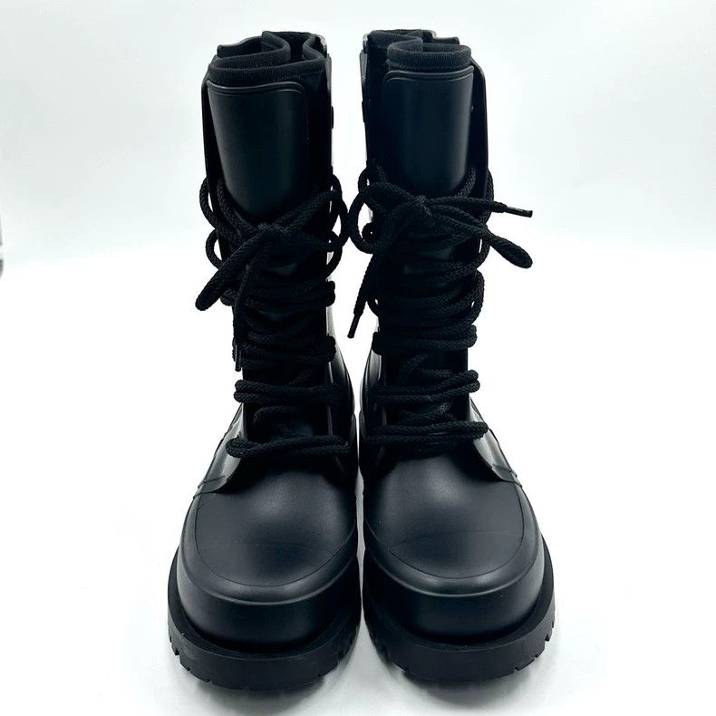 Dior Dior Black Mid-Calf Lace-Up Boots Size US 6 / IT 36 - 2 Thumbnail