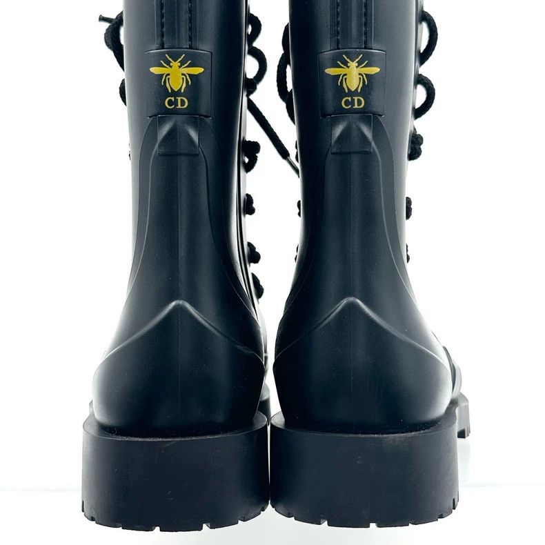 Dior Dior Black Mid-Calf Lace-Up Boots Size US 6 / IT 36 - 4 Thumbnail