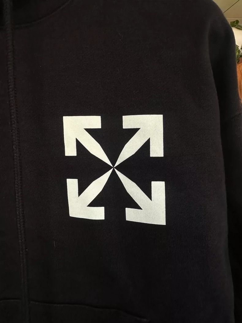Off-White Off White Black Hoodie with Small Logo Size US S / EU 44-46 / 1 - 2 Thumbnail