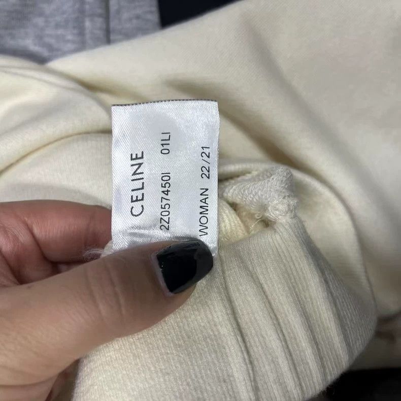 Celine Celine Ivory Logo Print Relaxed Shorts Size 28" / US 6 / IT 42 - 4 Thumbnail