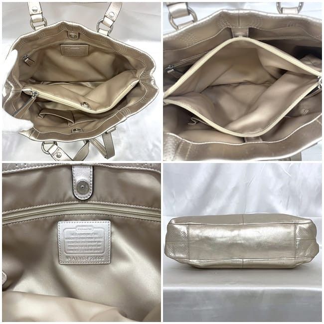 Coach COACH Tote Bag Yellow Leather Size ONE SIZE - 3 Thumbnail