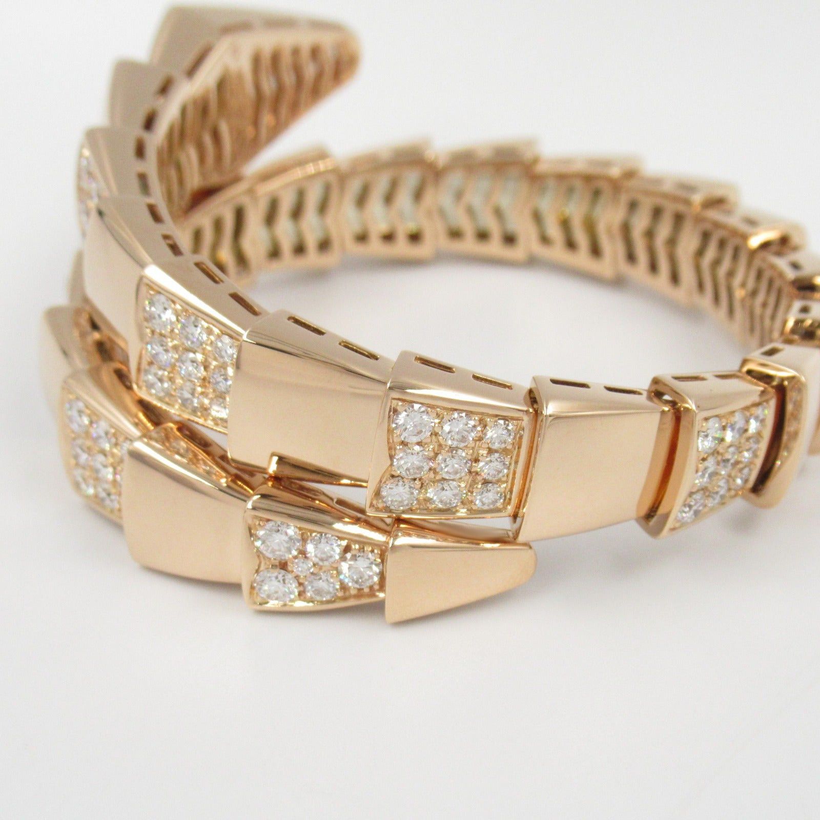 Bvlgari Bvlgari Serpenti Diamond Bracelet K18Pg (Pink Gold) Clear Size ONE SIZE - 6 Thumbnail